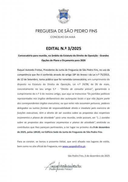 EDITAL N.º 3/2025 